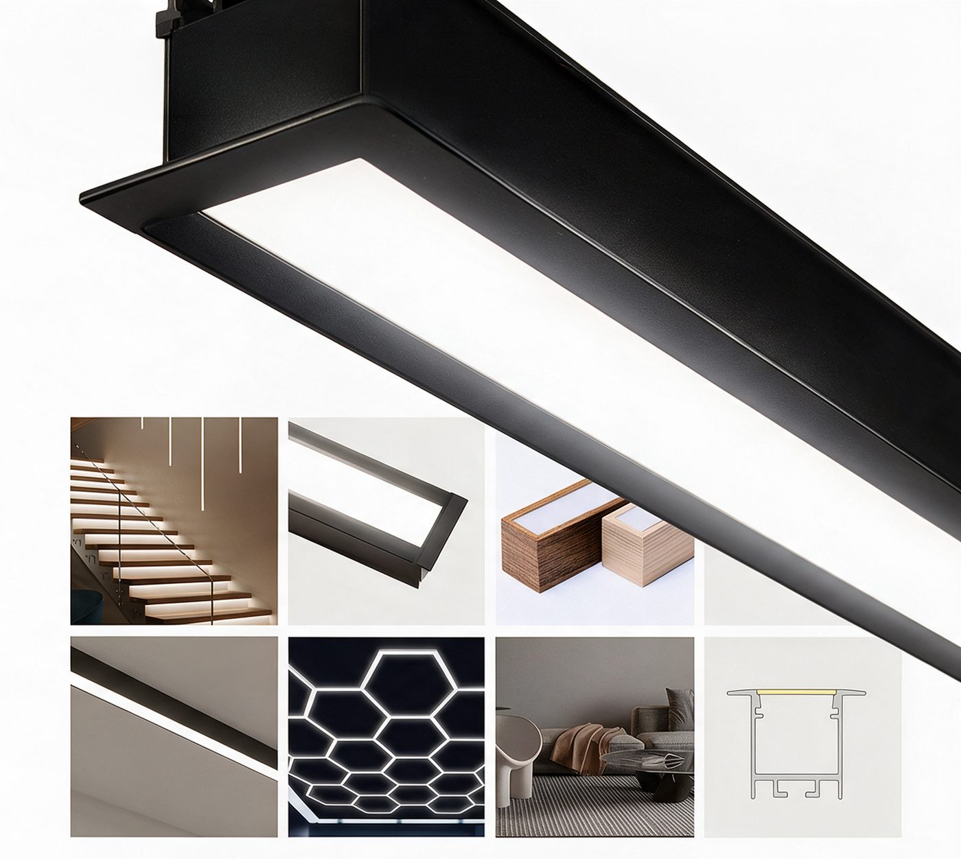 Ambiente iluminado com luminárias NINE LED DESIGN